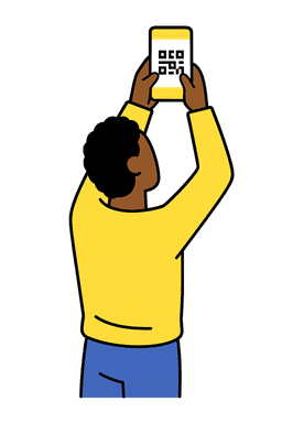 User scanning QR code